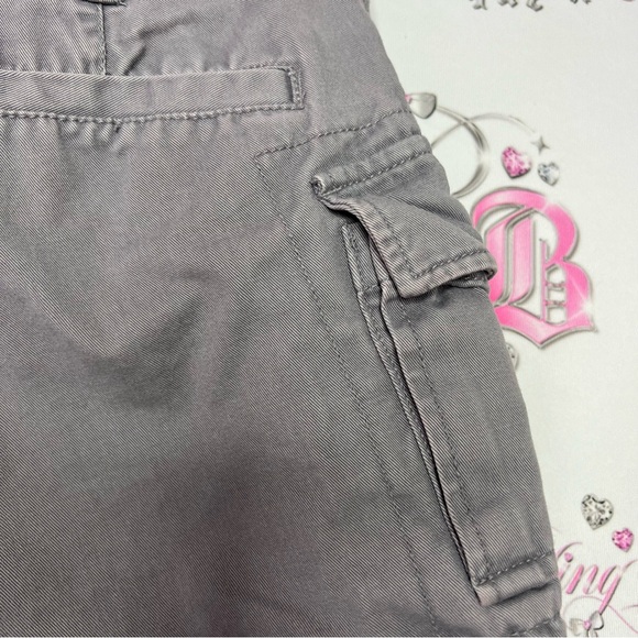 Dyna sport shorts cargos grey gray buttons buckles pockets vintage deadstock y2k - Picture 6 of 11